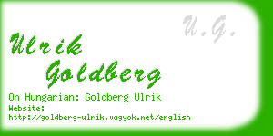 ulrik goldberg business card